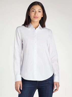 Classic White Button-Down Shirt - Size M
